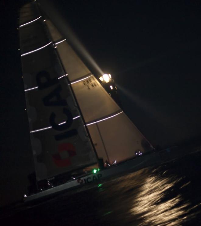 ICAP LEOPARD,Mike Slade, rounding Fastnet Rock  &copy;  Rolex / Carlo Borlenghi http://www.carloborlenghi.net